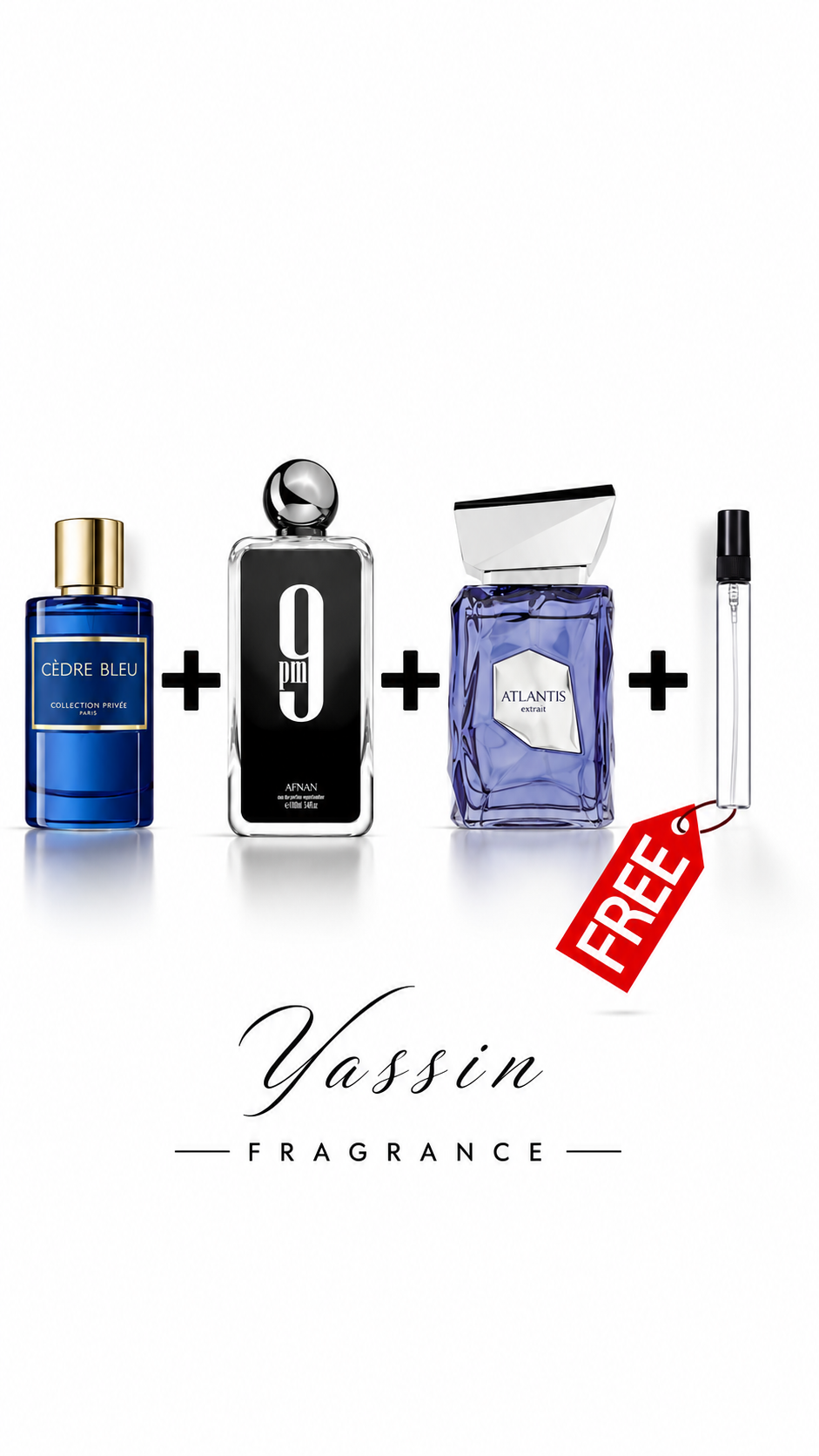 10ML CEDRE BLEU+10MLATLANTIS+10ML 9PM+10ML FREE+